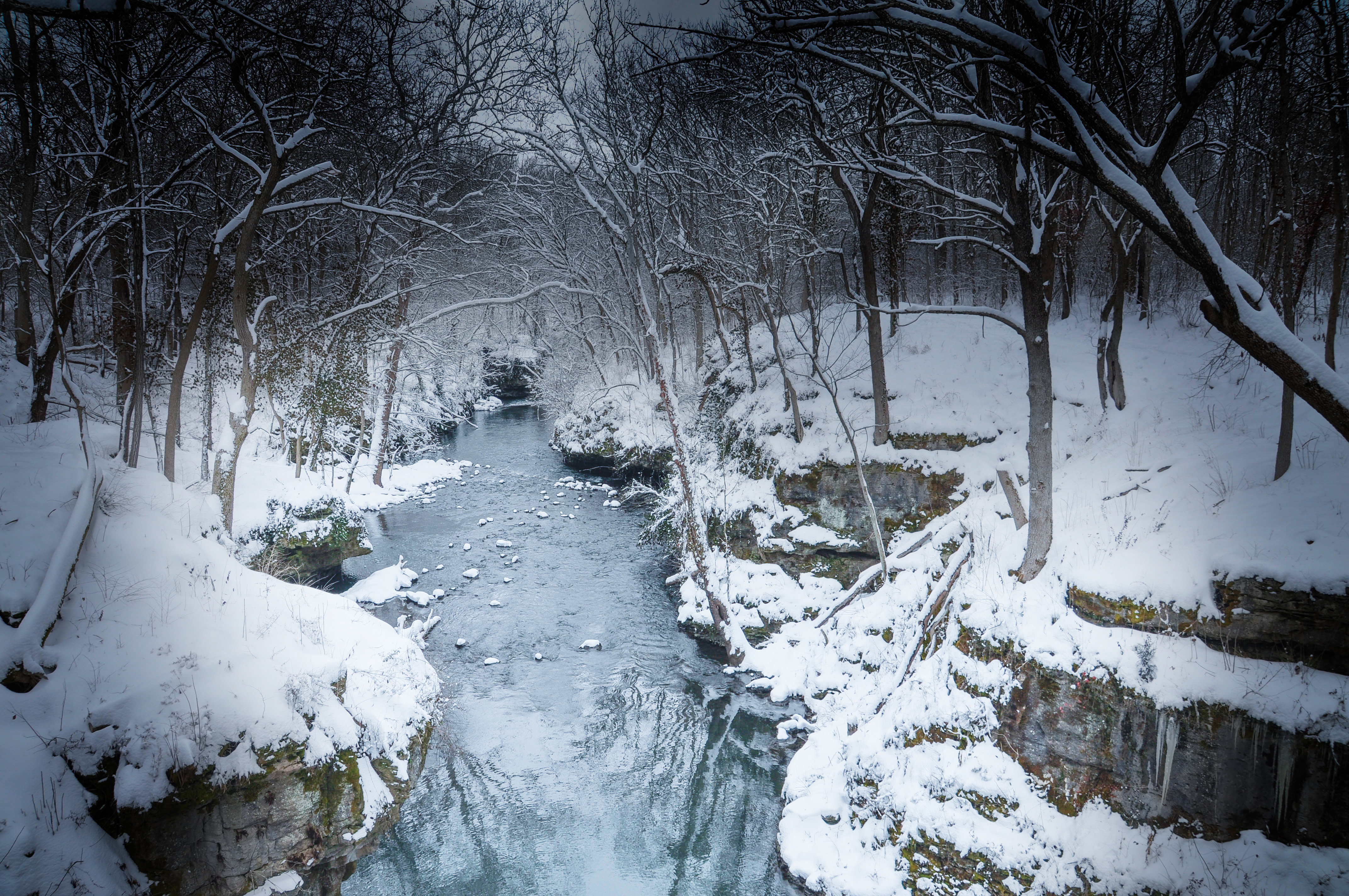 Cedar Cliff Falls winter scene-3 by Larry Hensel