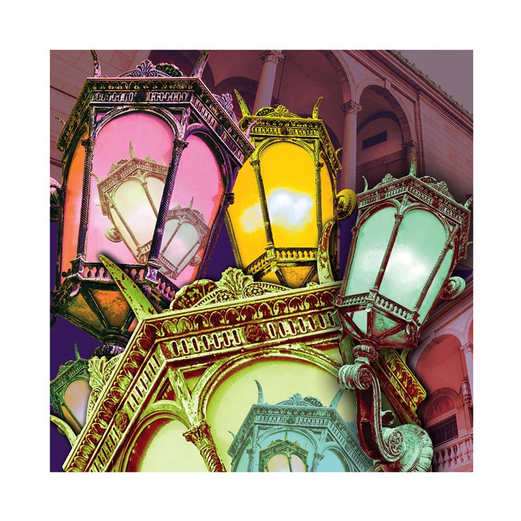 Dayton Art Institute Lamp Collage by Larry Hensel