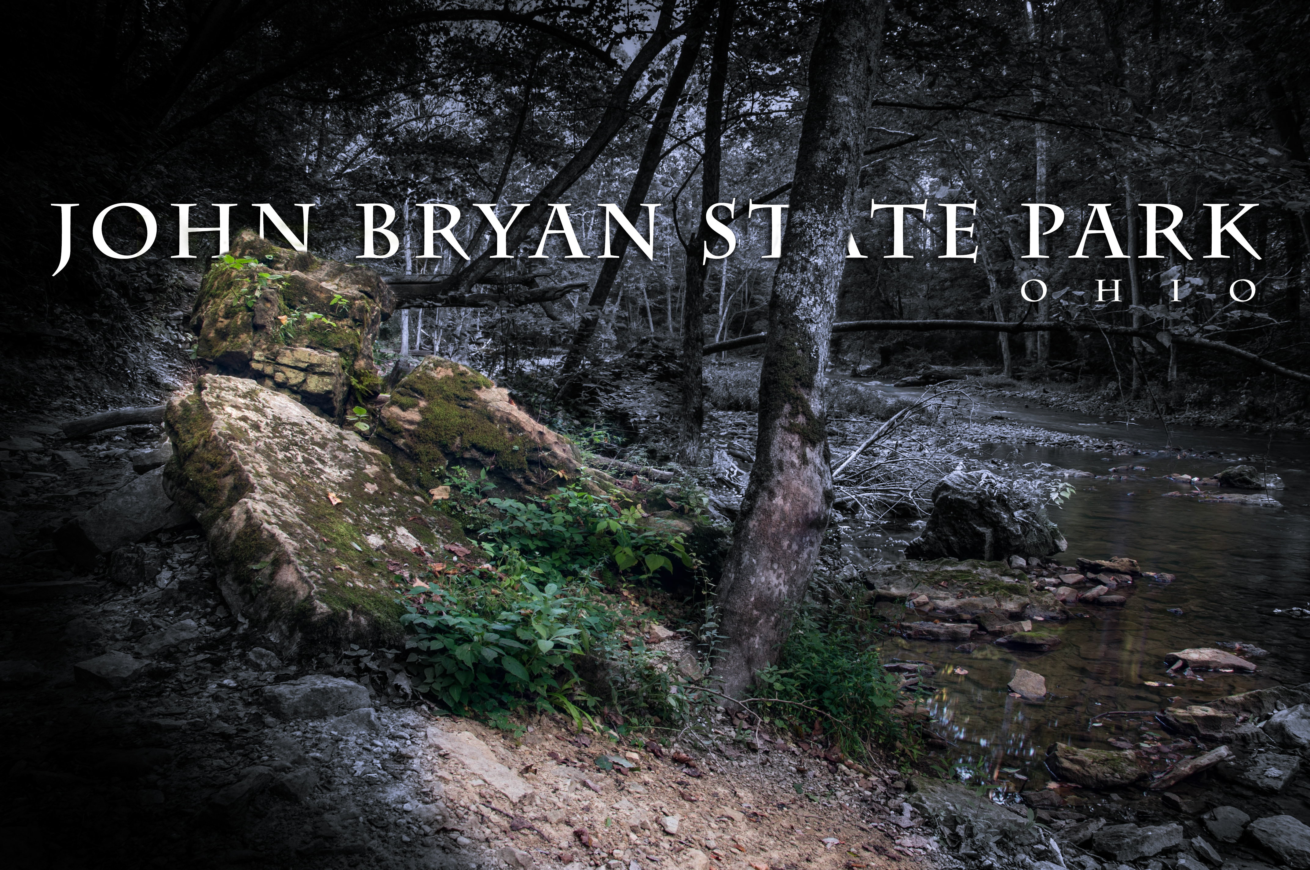 John Bryan riverscape and rock formations by Larry Hensel