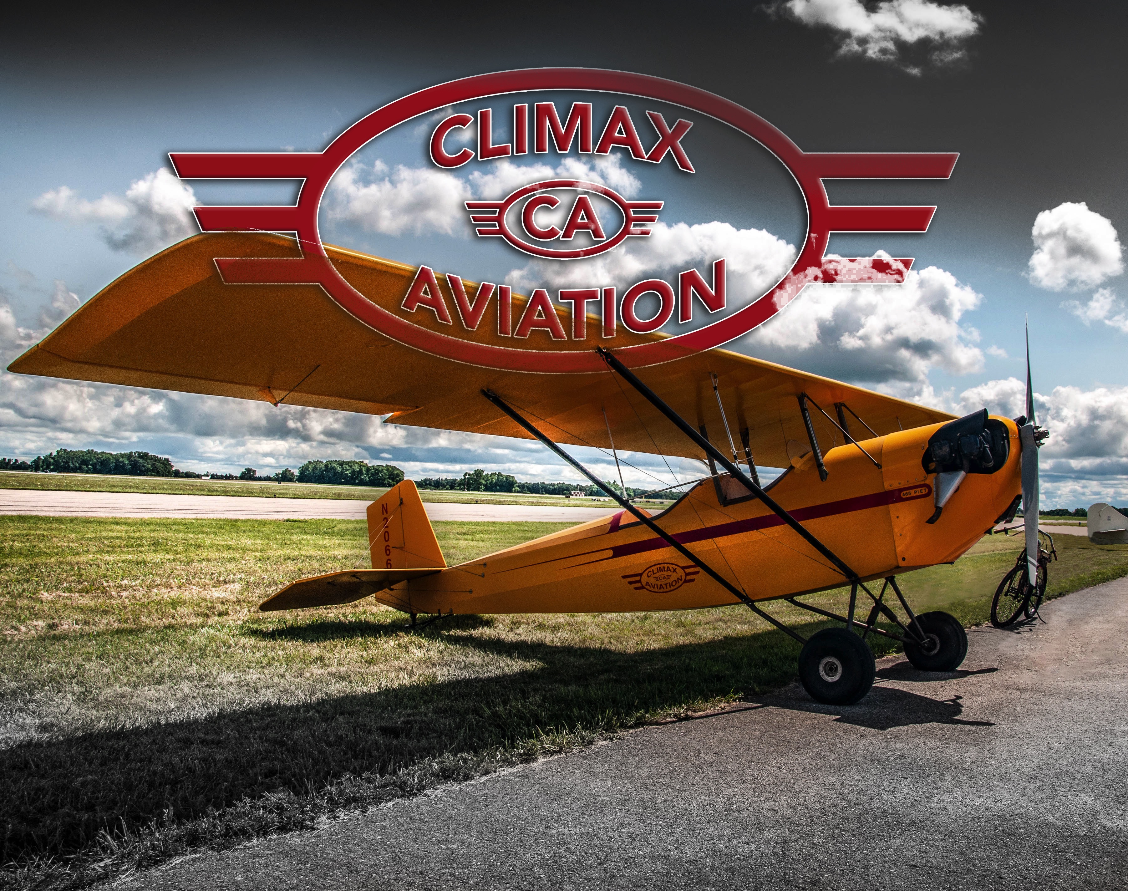 Climax Aviation Poster by Larry Hensel