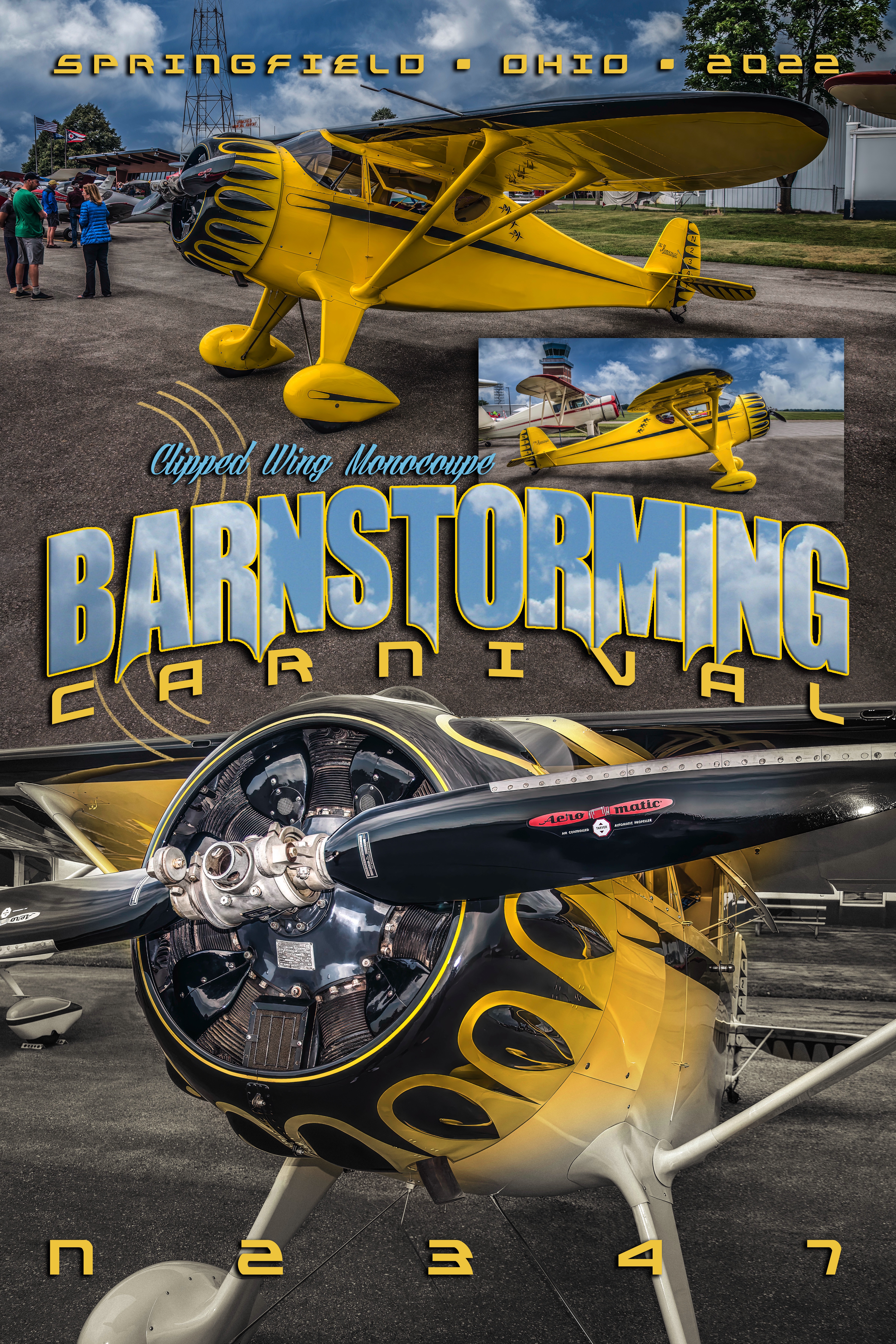 Clipped Wing Monocoupe Poster by Larry Hensel