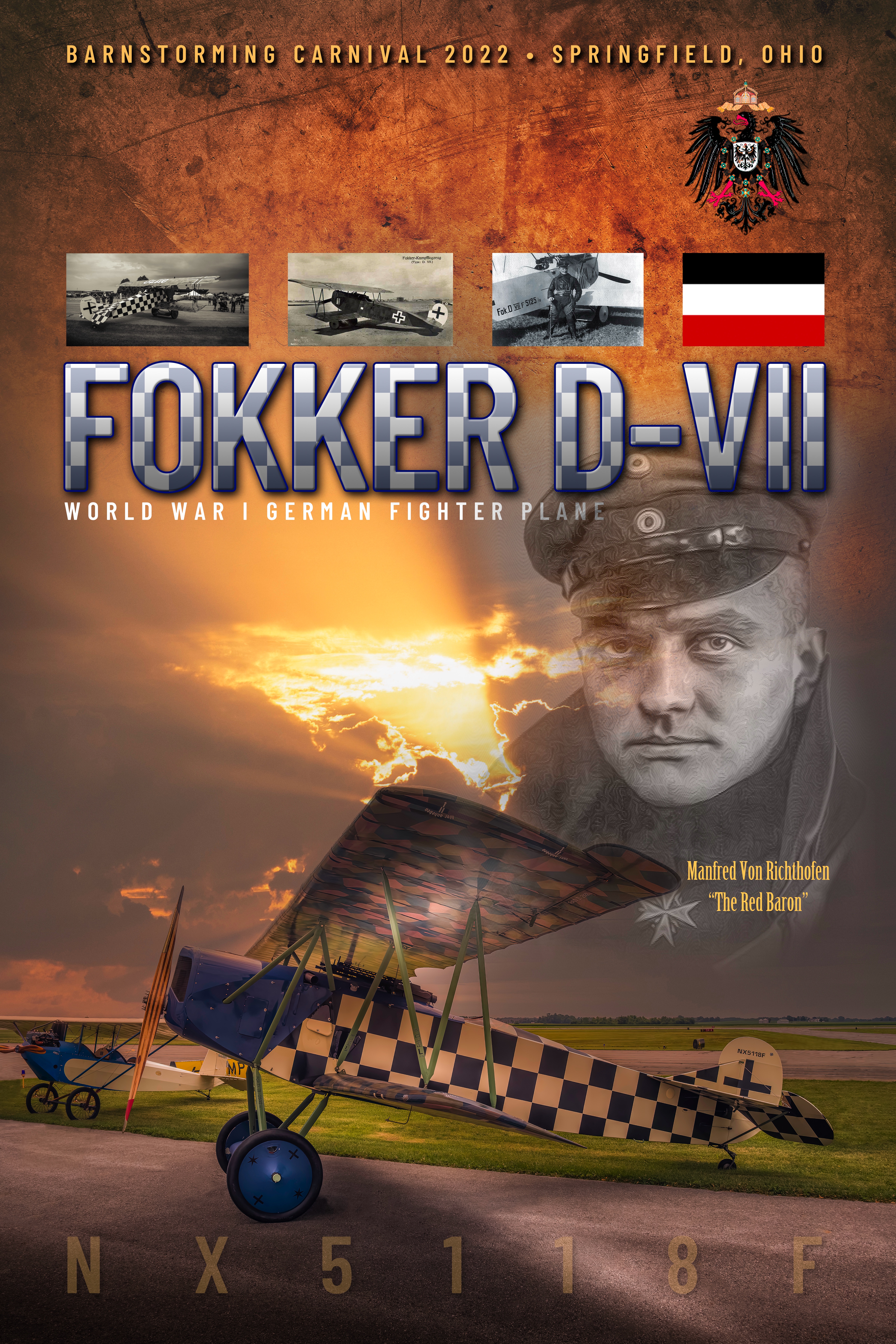 Fokker D VII Aircraft Poster 2 by Larry Hensel