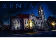 Xenia Courthouse Night Photo by Larry Hensel